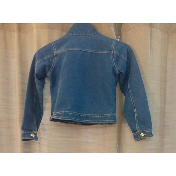 Girl's One Step Up Denim Jacket Button  Strechy Size Small - Picture 3 of 5